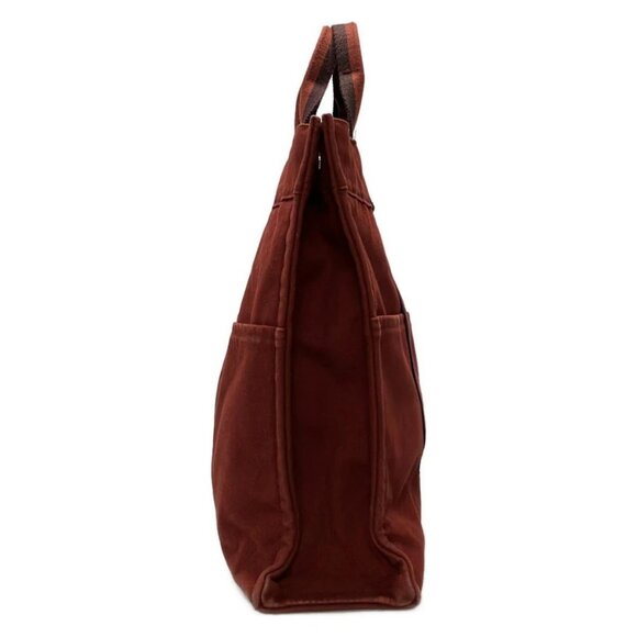 Auth HERMES Fourre Tout Tote PM - Red Canvas Tote Bag - Picture 5 of 11